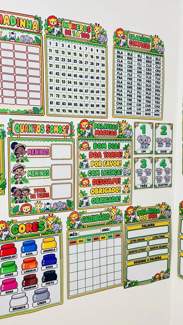 KIT SALA DE AULA Safari - Educação Infantil - PDF — imagem 4