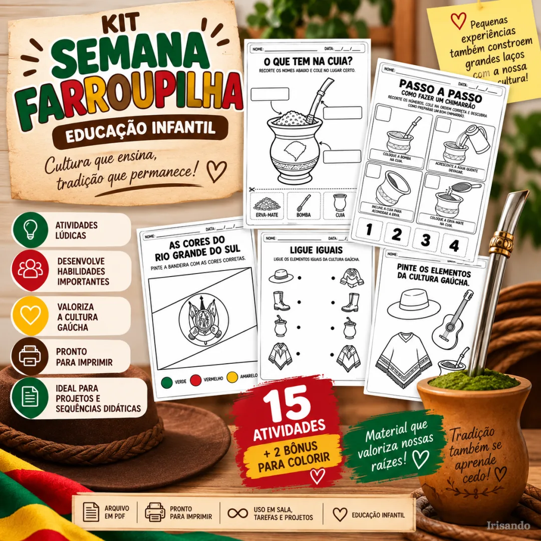 Kit Semana Farroupilha – Educação Infantil | 15 Atividades + 2 Bônus — imagem 3