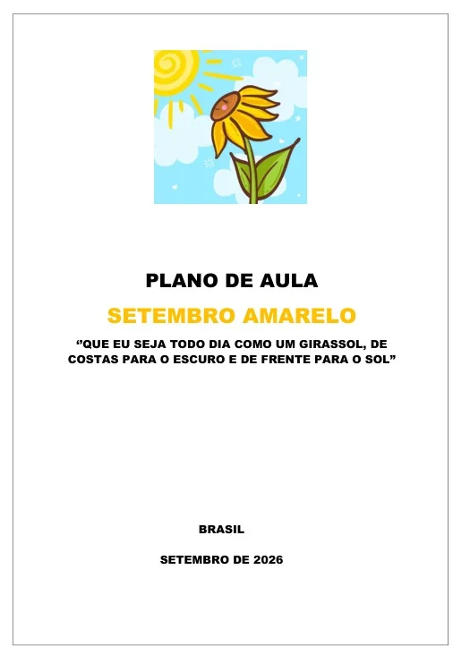 kit  SETEMBRO AMARELO planos de aula e recursos — imagem 2