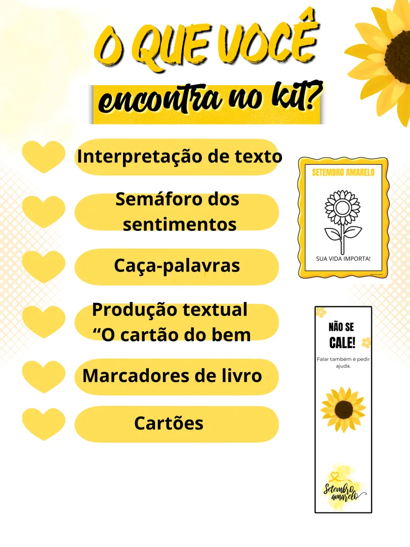 KIT SETEMBRO AMARELO — imagem 2