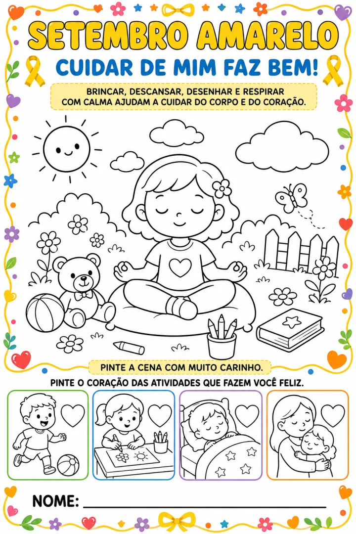💛 KIT SETEMBRO AMARELO – EDUCAÇÃO INFANTIL 💛 — imagem 3