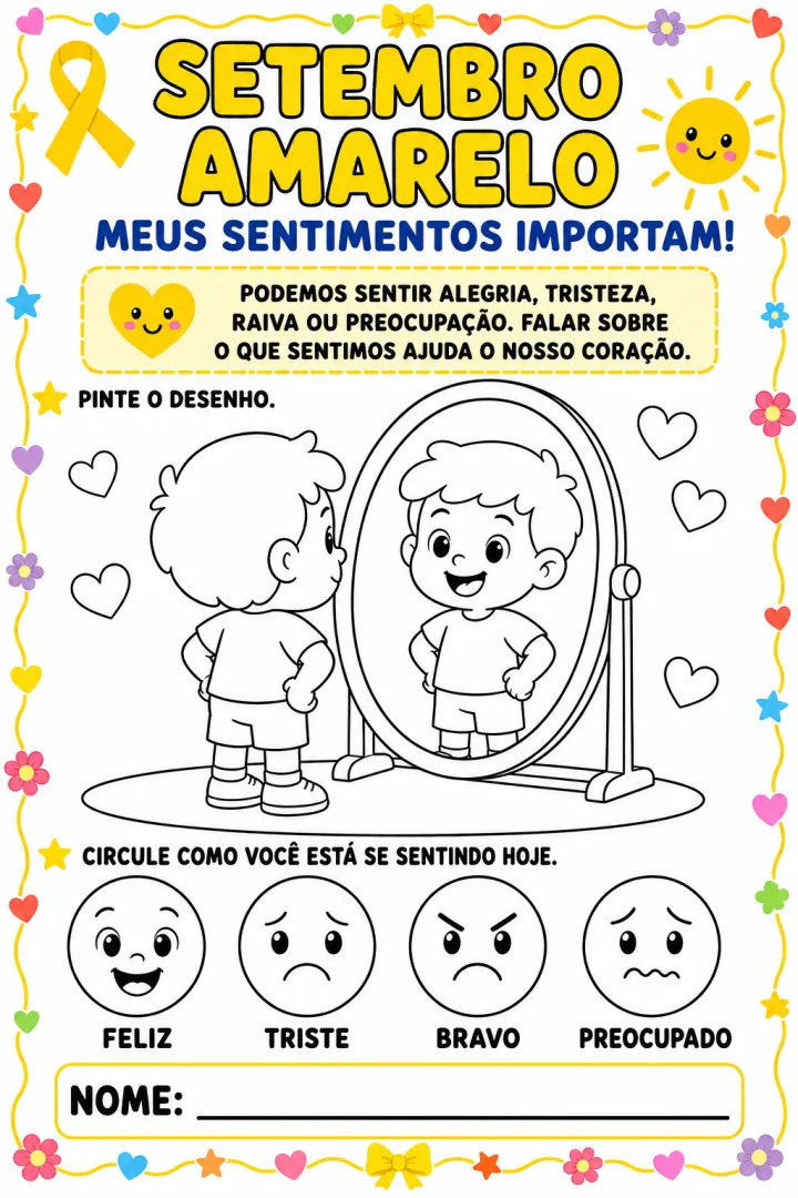 💛 KIT SETEMBRO AMARELO – EDUCAÇÃO INFANTIL 💛 — imagem 4