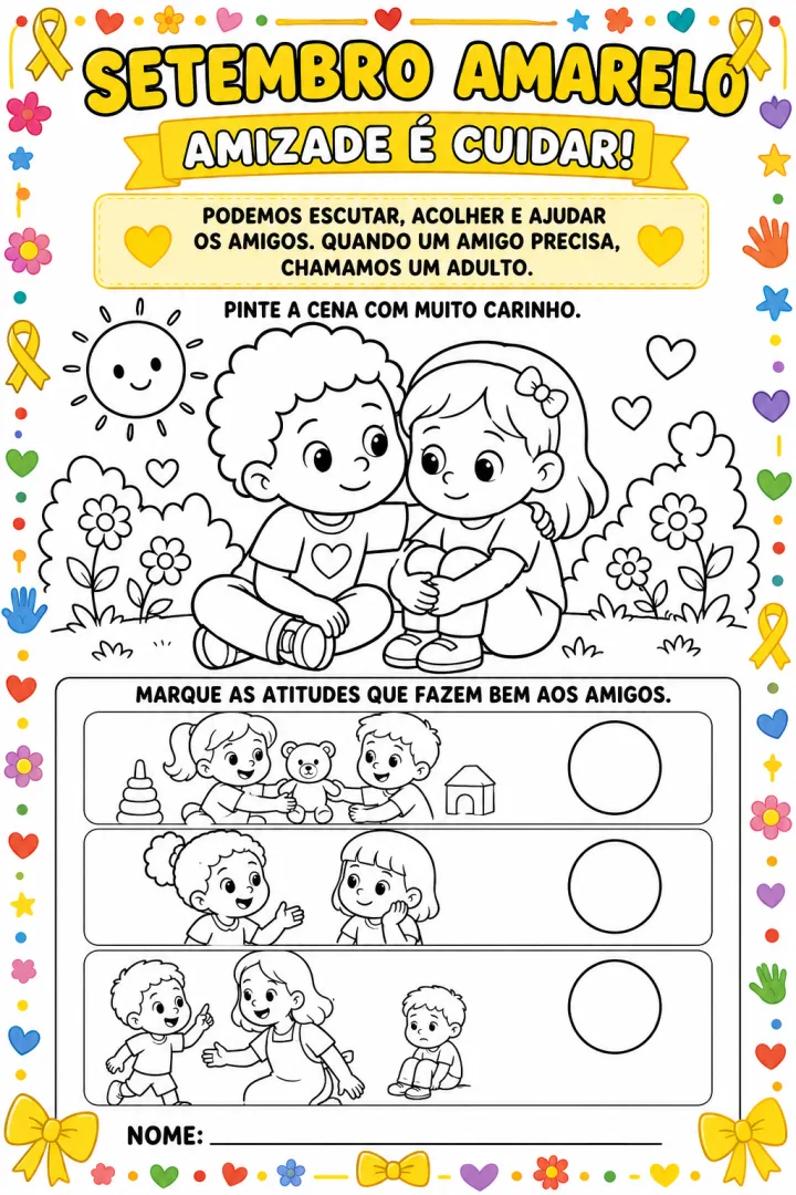 💛 KIT SETEMBRO AMARELO – EDUCAÇÃO INFANTIL 💛 — imagem 5