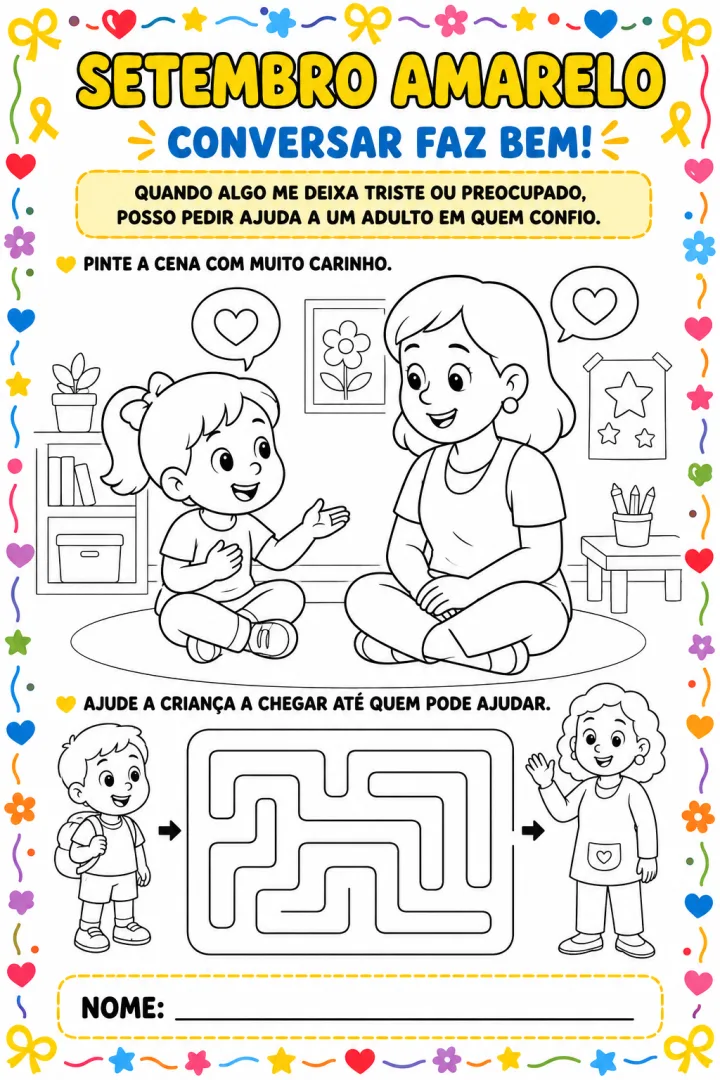 💛 KIT SETEMBRO AMARELO – EDUCAÇÃO INFANTIL 💛 — imagem 6