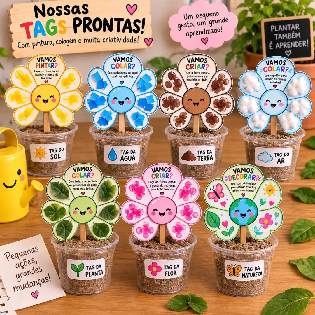 Atividades Tags Educativas para Vasinho — Minha Plantinha em PDF — imagem 2