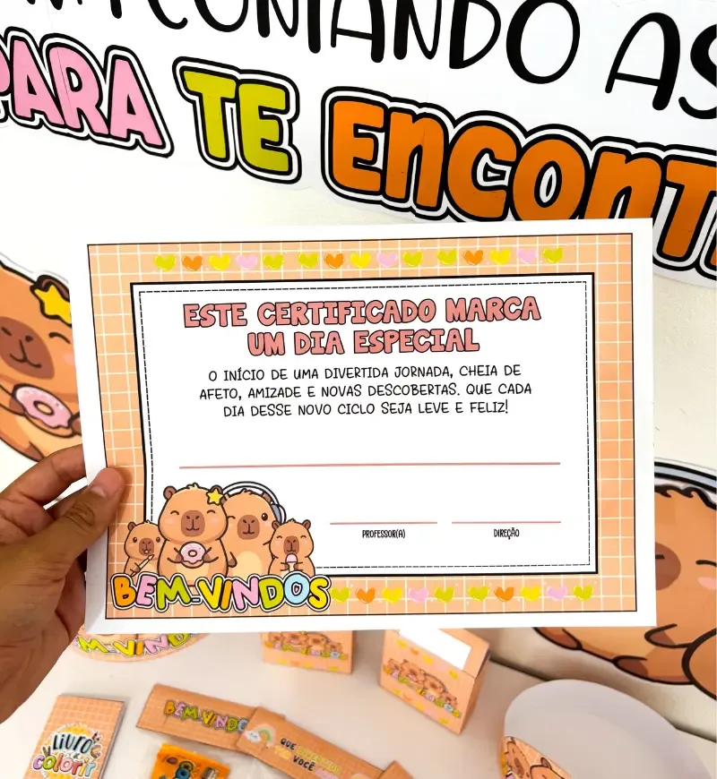 Kit Volta às Aulas - Capivara Cute — imagem 3