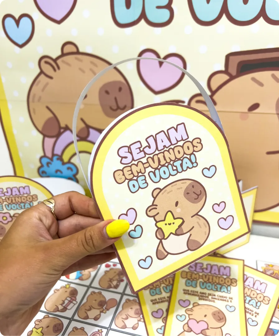 KIT VOLTA ÀS AULAS - CAPIVARA FOFA — imagem 2