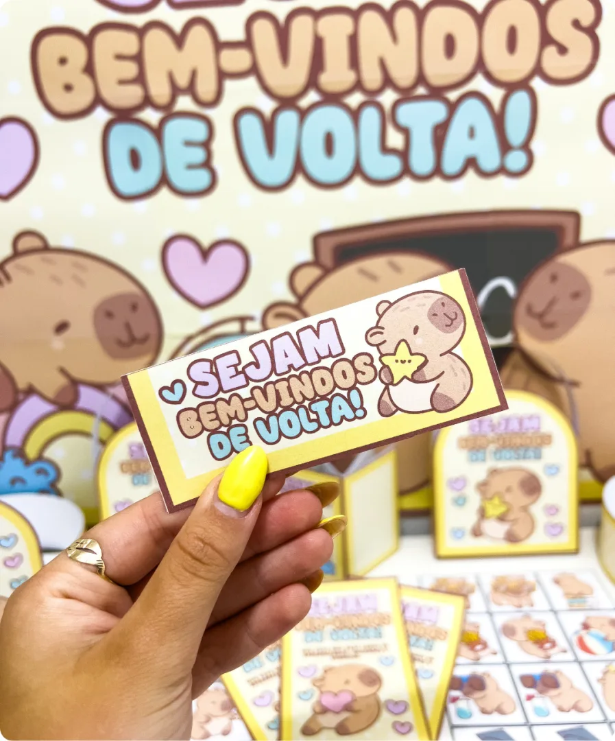 KIT VOLTA ÀS AULAS - CAPIVARA FOFA — imagem 7