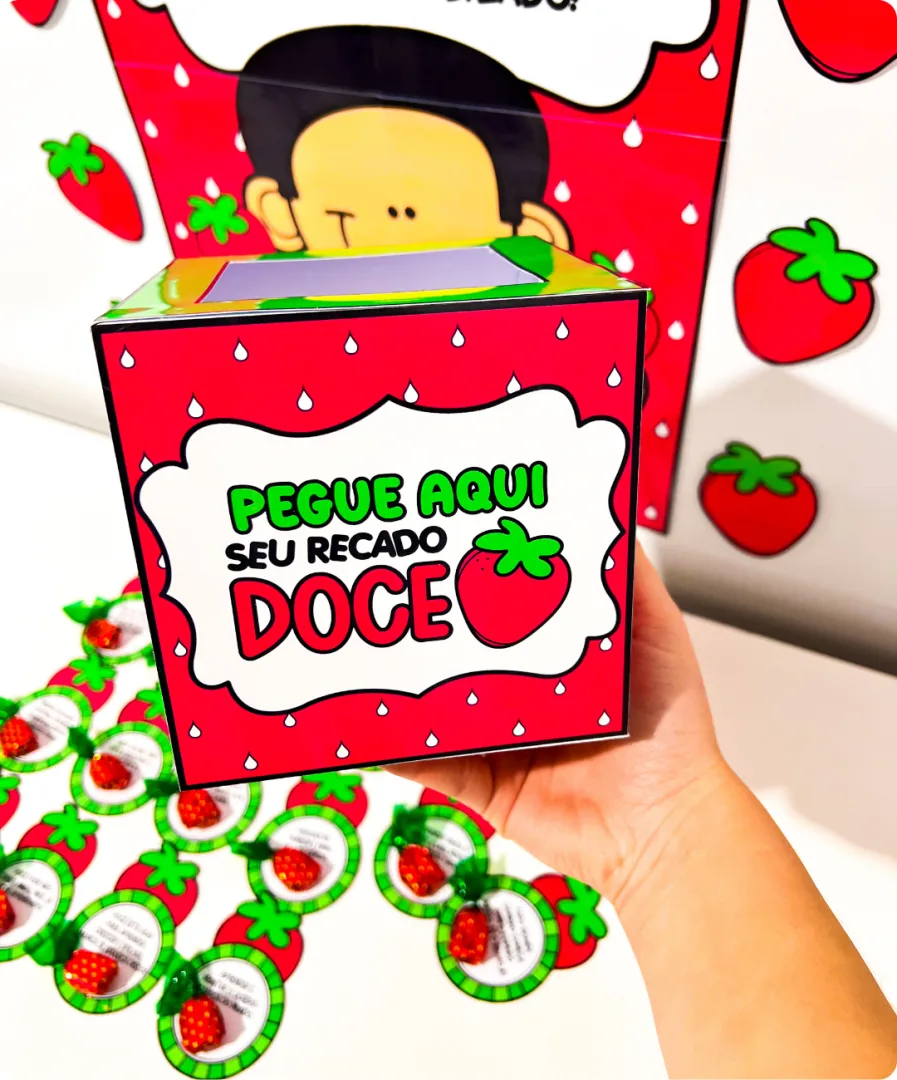KIT VOLTA ÀS AULAS TEMA MORANGO DO AMOR — imagem 2