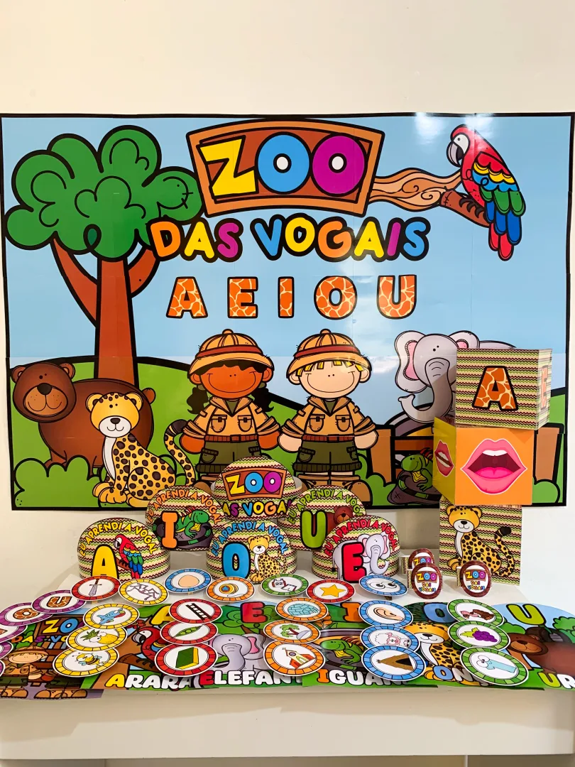 Kit Zoo das vogais — educação infantil — imagem 5