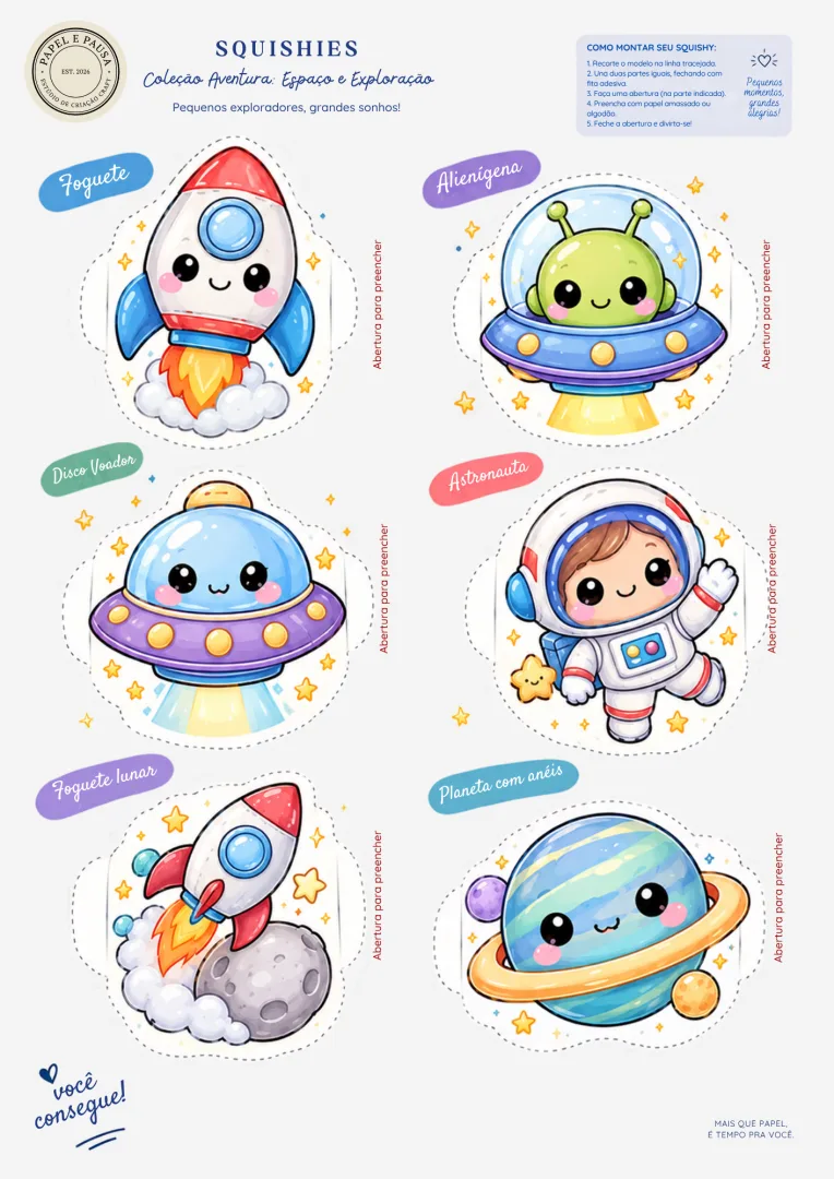Coleção Aventura: Squishies Temáticos - Educação Infantil - PDF - para Crianças a Partir de 5 Anos. — imagem 2
