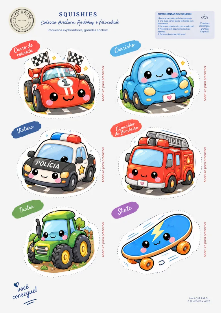 Coleção Aventura: Squishies Temáticos - Educação Infantil - PDF - para Crianças a Partir de 5 Anos. — imagem 3