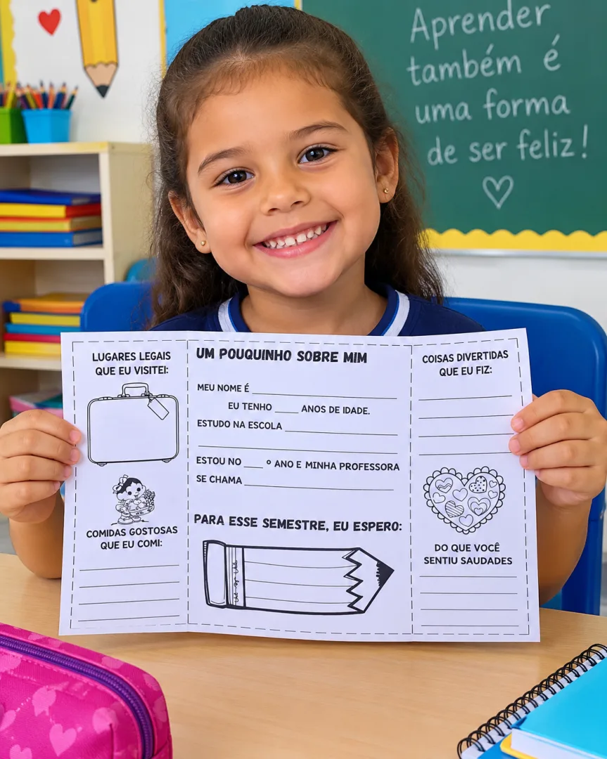 Lapbook volta às aulas PDF Ensino fundamental  — imagem 2