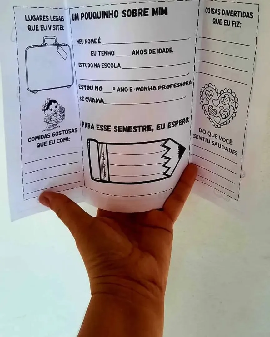 Lapbook volta às aulas PDF Ensino fundamental  — imagem 3