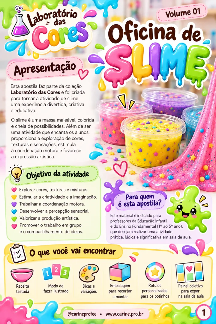 Apostila Laboratório das cores:Ed.infantil e series inicias Oficina de Slime.pdf — imagem 4