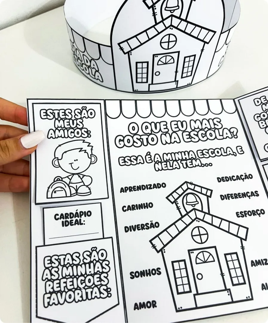 LAPBOOK E COROA DIA DA ESCOLA — imagem 2