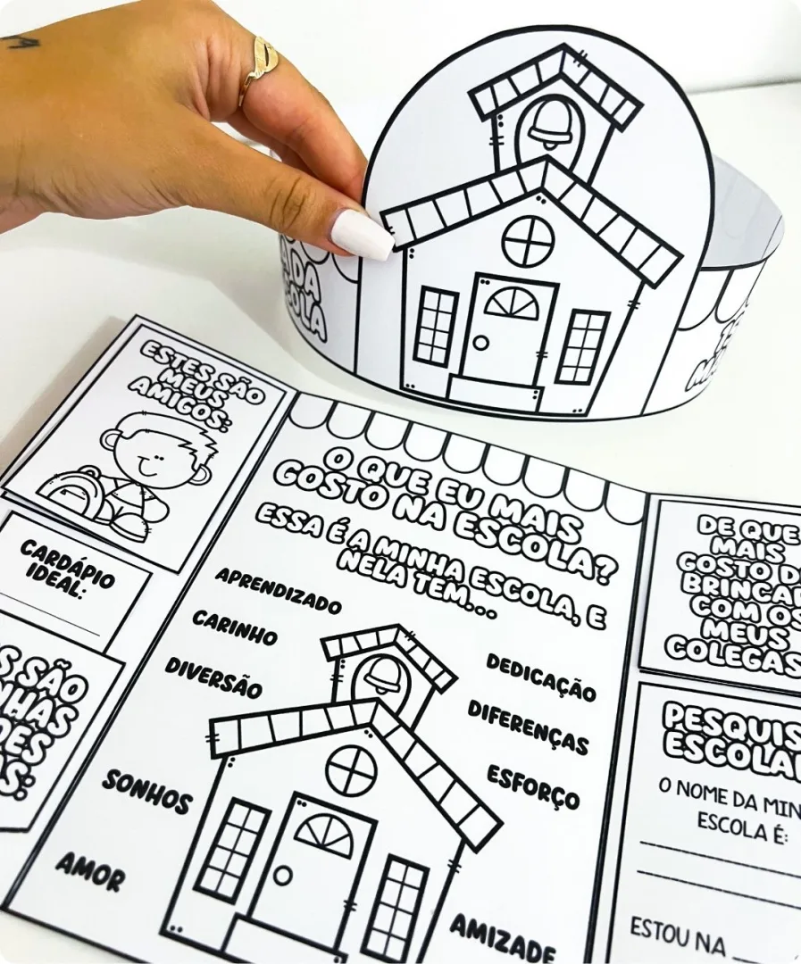 LAPBOOK E COROA DIA DA ESCOLA — imagem 3
