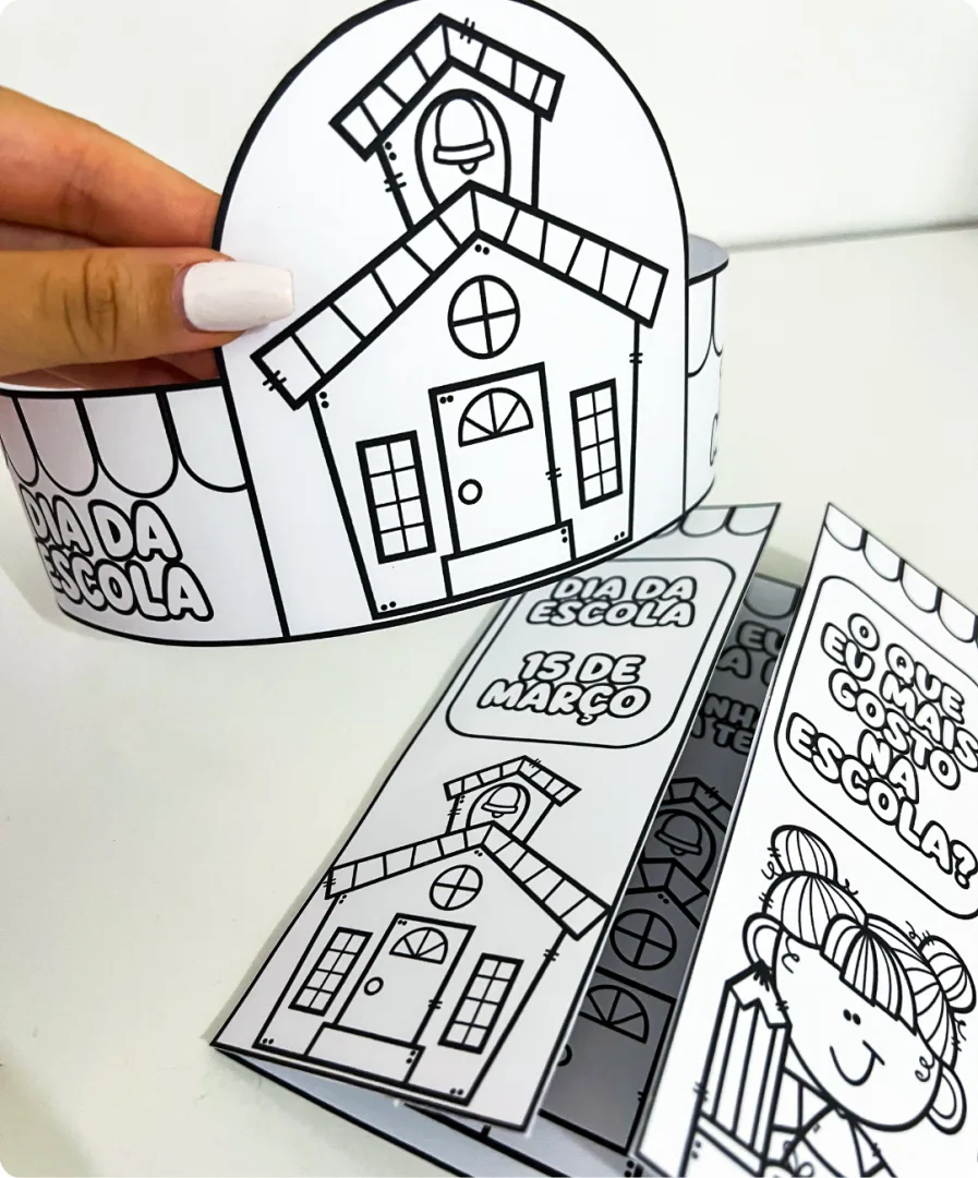 LAPBOOK E COROA DIA DA ESCOLA — imagem 4
