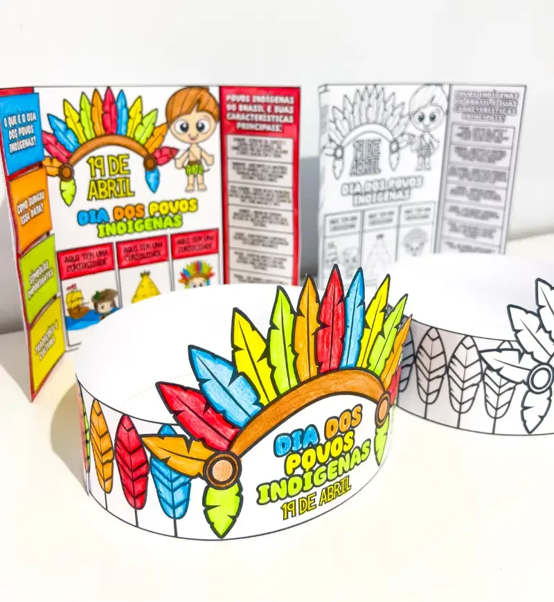 Lapbook e Coroa Dia dos Povos Indígenas — imagem 2