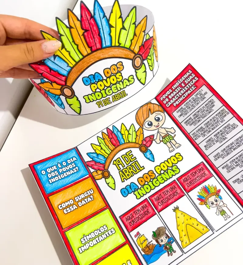 Lapbook e Coroa Dia dos Povos Indígenas — imagem 3