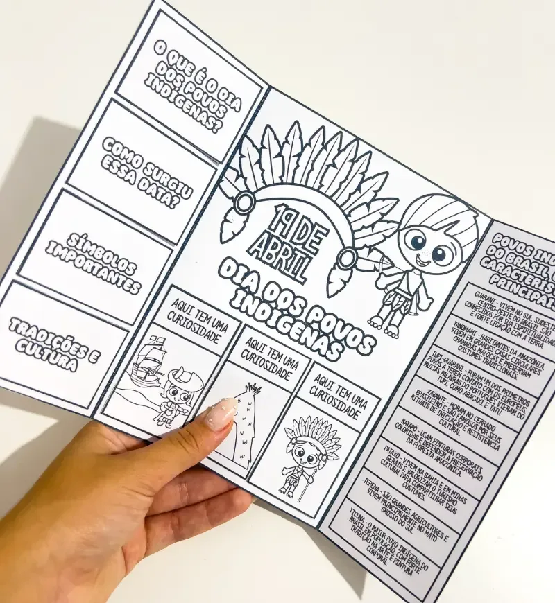 Lapbook e Coroa Dia dos Povos Indígenas — imagem 4