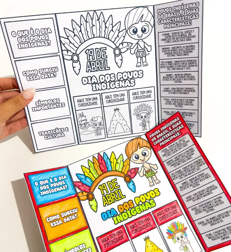 Lapbook e Coroa Dia dos Povos Indígenas — imagem 7