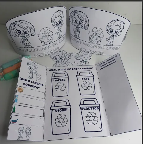 LAPBOOK / LIVRINHO E COROA: PROTETORES DO MEIO AMBIENTE — imagem 2