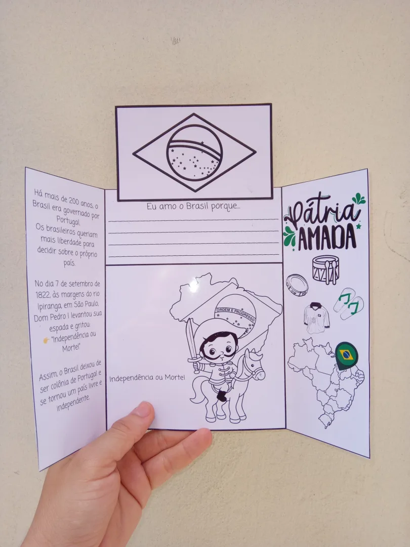 LAPBOOK / LIVRINHO: INDEPENDÊNCIA DO BRASIL / 7 DE SETEMBRO / SETE DE SETEMBRO / SEMANA DA PÁTRIA — imagem 3