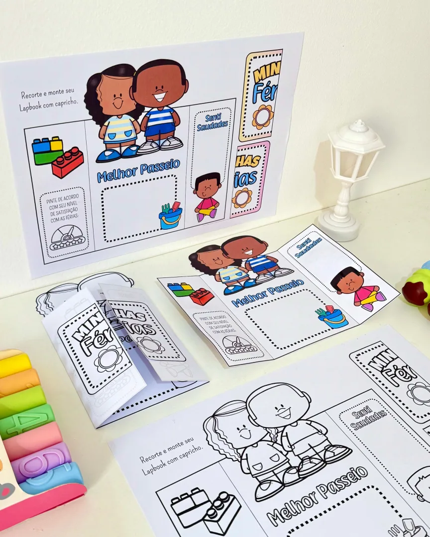Lapbook Minhas Férias – Atividade para Educação Infantil — imagem 3