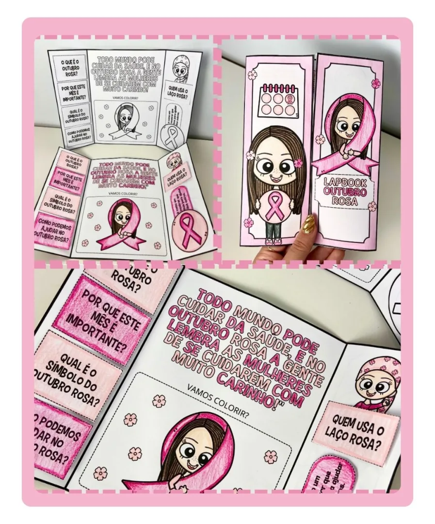 LAPBOOK OUTUBRO ROSA EM PDF — imagem 4