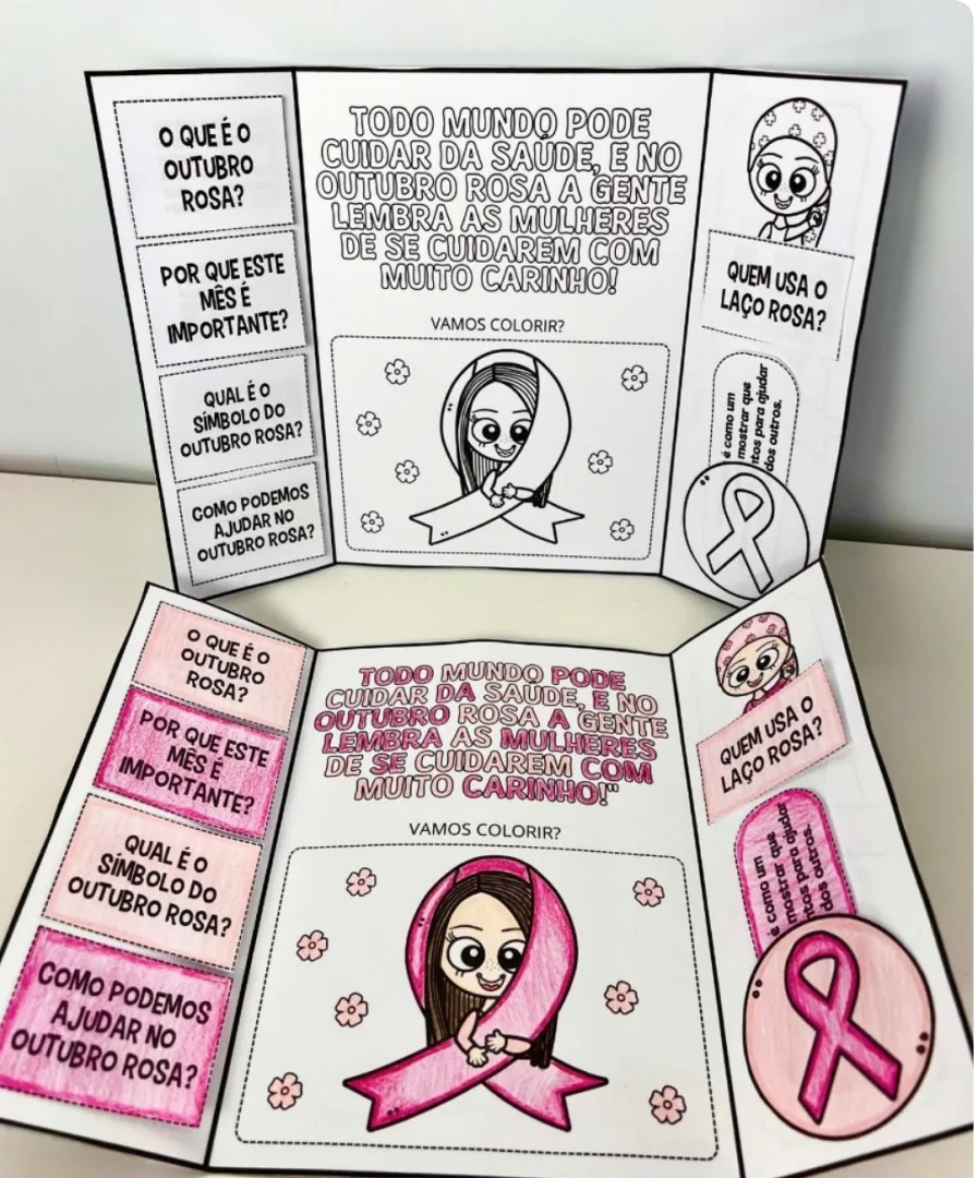 LAPBOOK OUTUBRO ROSA PARA IMPRIMIR — imagem 2
