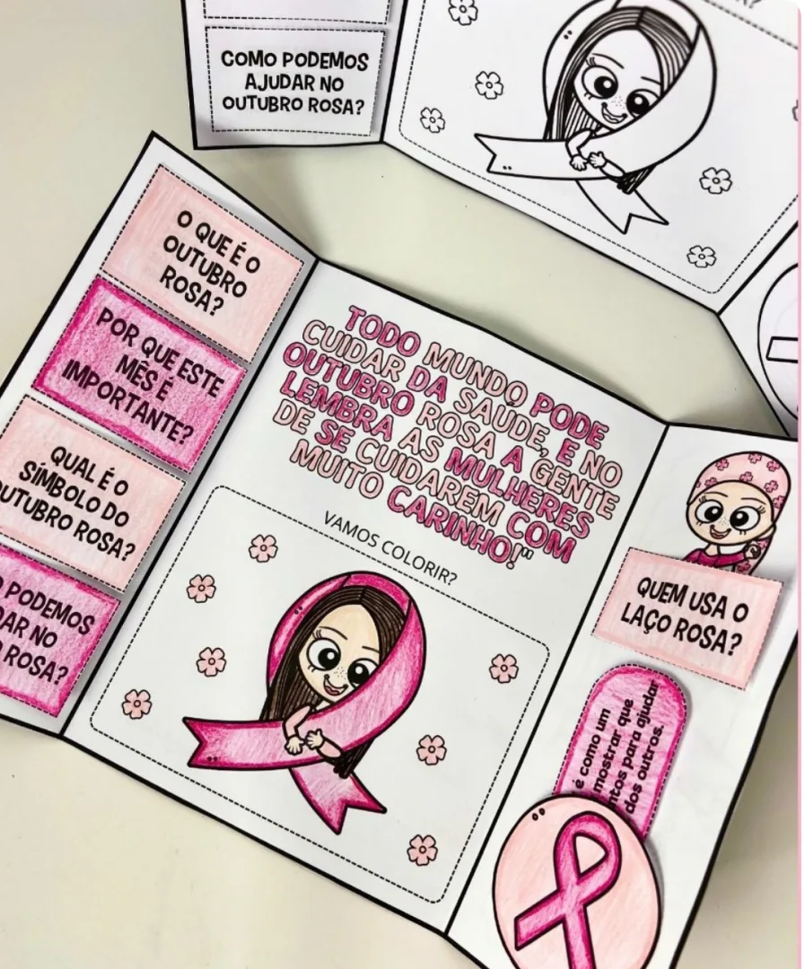 LAPBOOK OUTUBRO ROSA PARA IMPRIMIR — imagem 3
