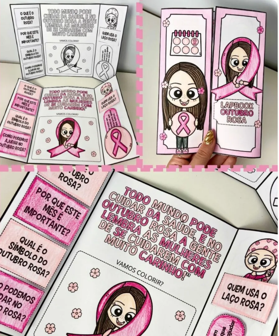 LAPBOOK OUTUBRO ROSA PARA IMPRIMIR — imagem 5