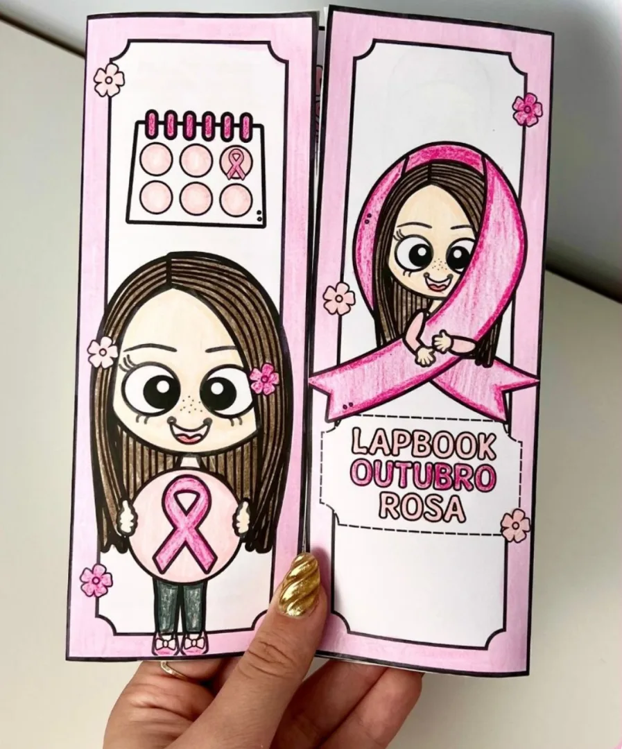 LAPBOOK OUTUBRO ROSA PARA IMPRIMIR — imagem 6