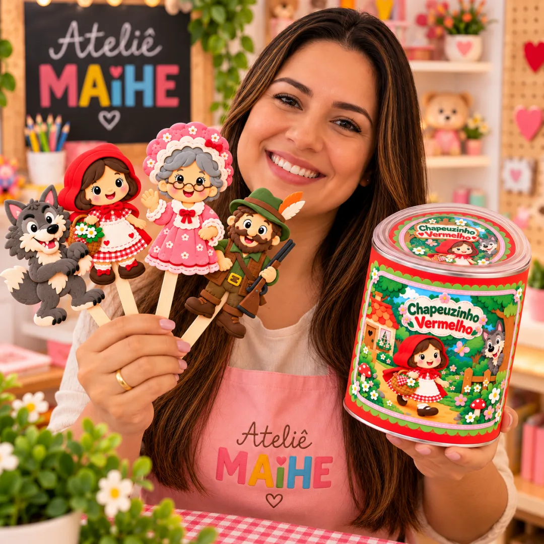 Lata De História — Chapeuzinho Vermelho - Educação Infantil - Arquivo Digital - Kit — imagem 2