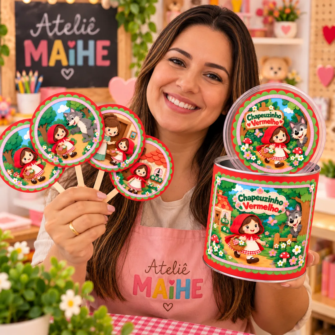 Lata De História — Chapeuzinho Vermelho - Educação Infantil - Arquivo Digital - Kit — imagem 5