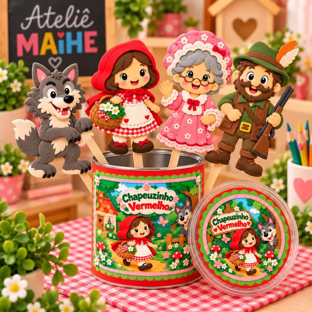 Lata De História — Chapeuzinho Vermelho - Educação Infantil - Arquivo Digital - Kit — imagem 6