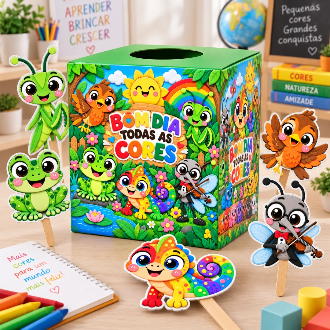 Lata e Caixa Bom Dia Todas As Cores - Educação Infantil - Arquivo Digital - Contação de História — imagem 3
