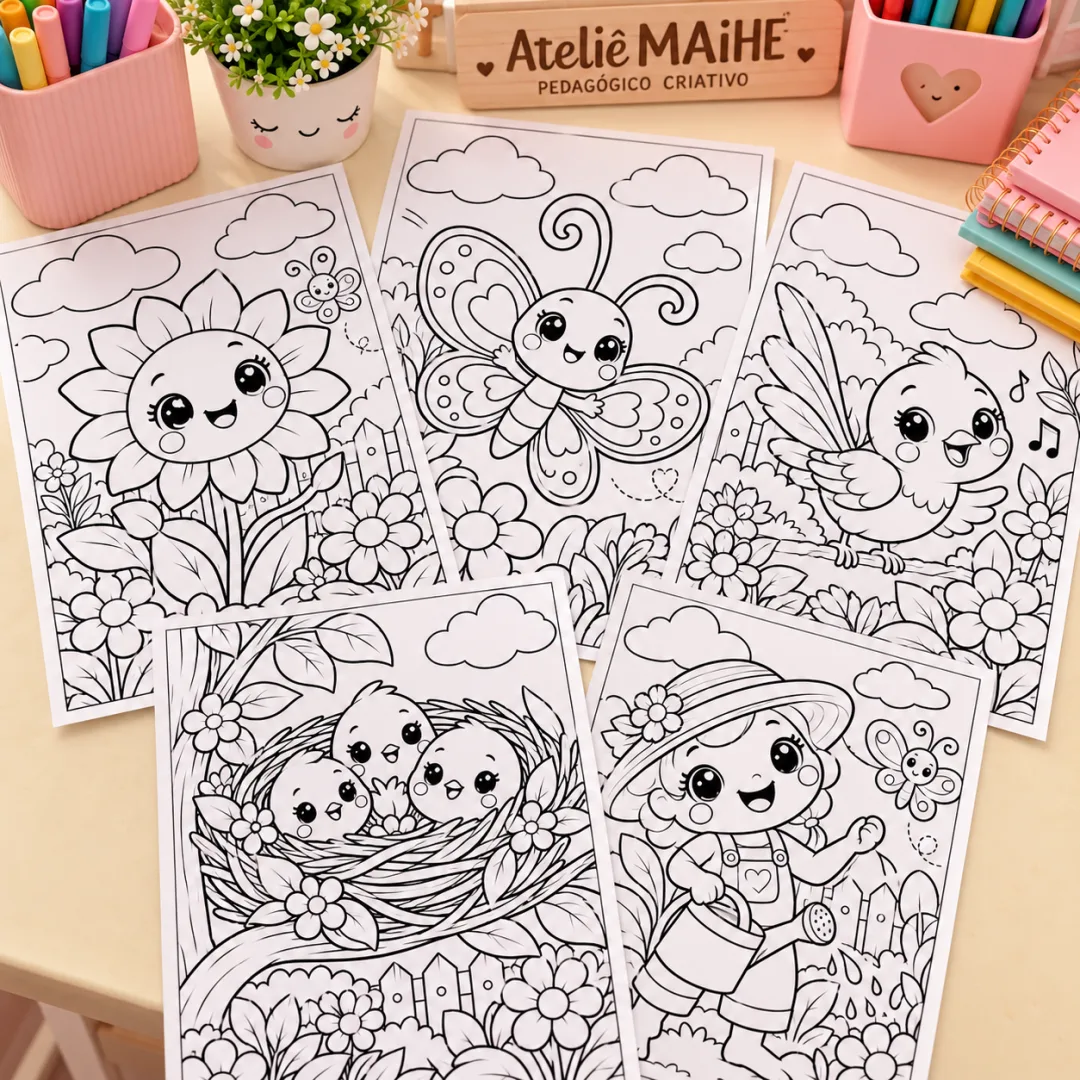 Leilão De Jardim – Desenhos Para Colorir - Educação Infantil - Arquivo Digital — imagem 2