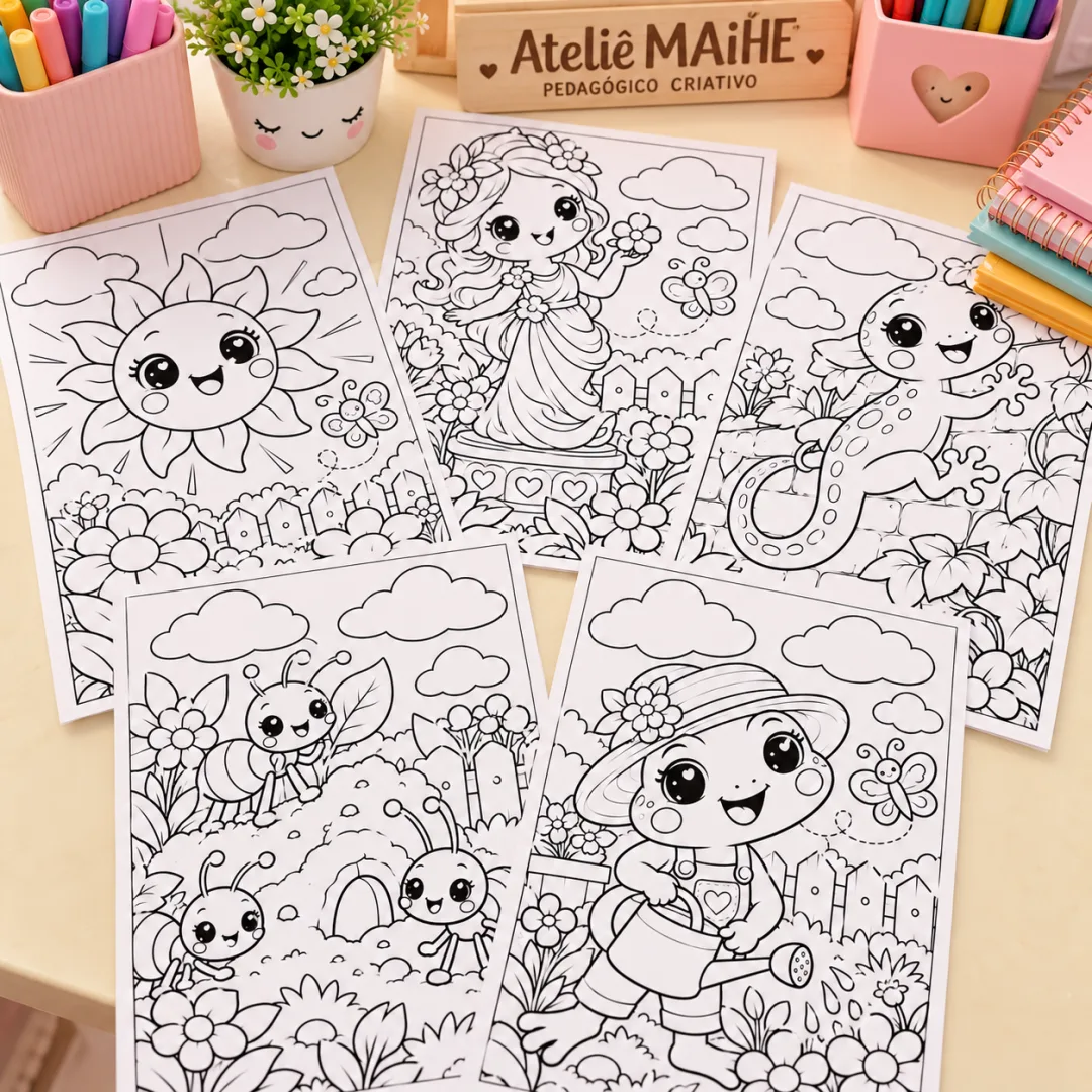 Leilão De Jardim – Desenhos Para Colorir - Educação Infantil - Arquivo Digital — imagem 3