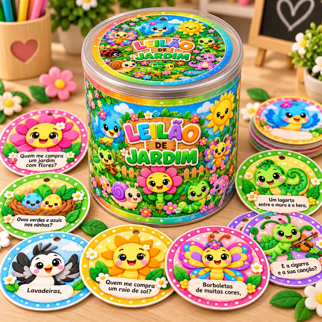 Leilão De Jardim – Kit Caixa e Lata - Educação Infantil - Arquivo Digital — imagem 3