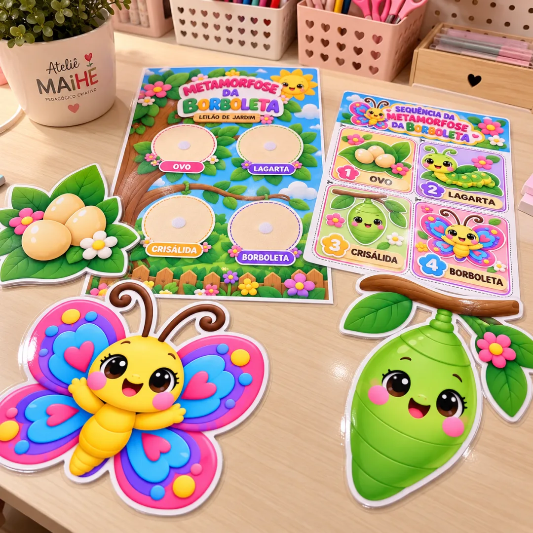 Leilão De Jardim – Metamorfose Da Borboleta - Educação Infantil - Jogo - Arquivo Digital — imagem 4