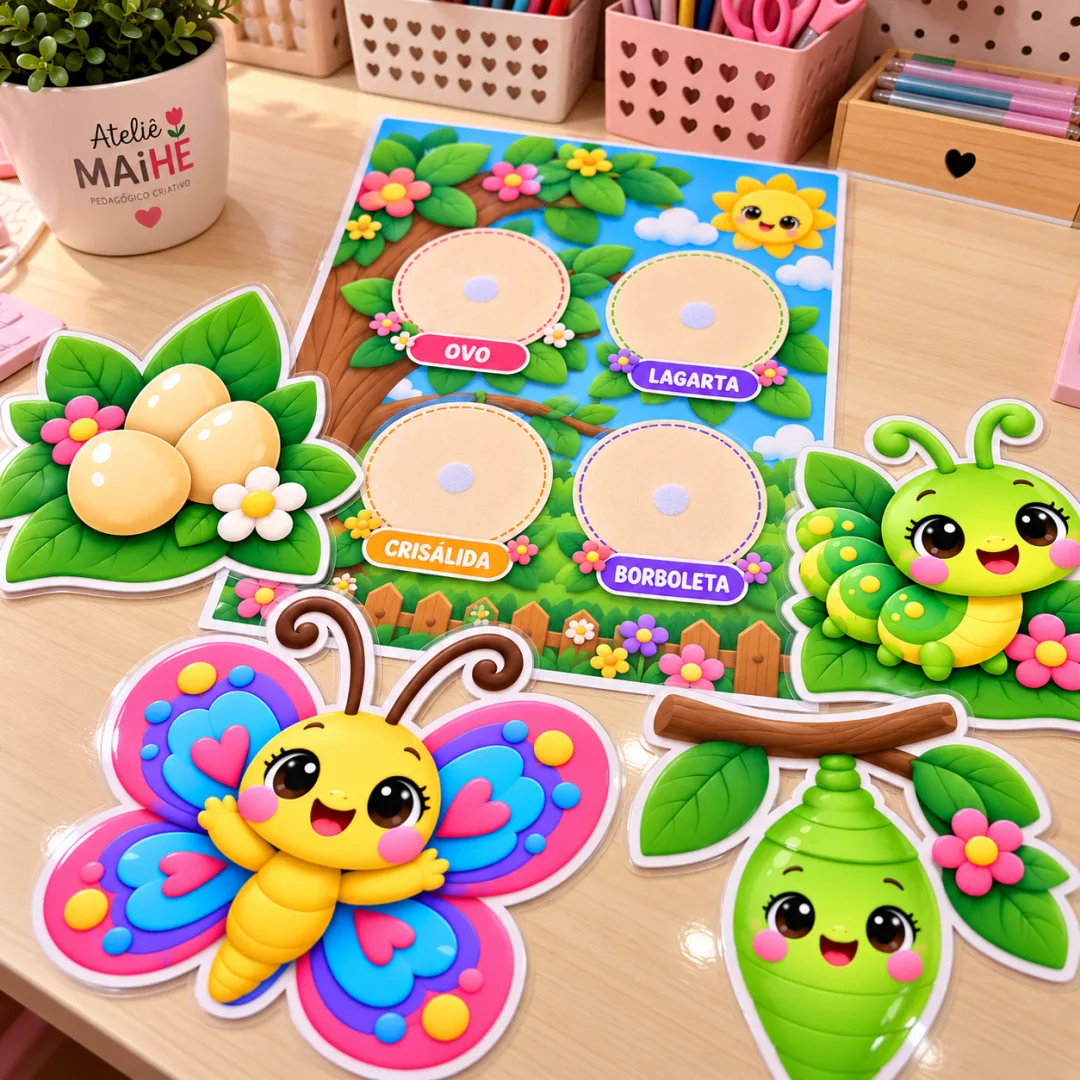 Leilão De Jardim – Metamorfose Da Borboleta - Educação Infantil - Jogo - Arquivo Digital — imagem 2
