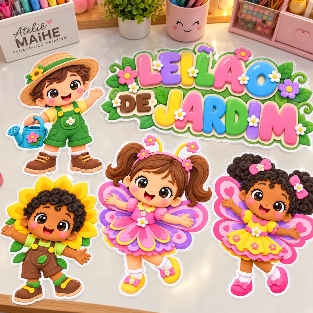 Leilão De Jardim — Painel Interativo + Personagens - Educação Infantil - Arquivo Digital — imagem 4
