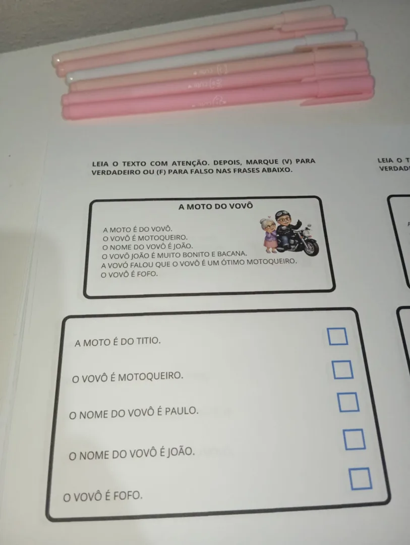 LEITURA DE TEXTOS E ATIVIDADES – VERDADEIRO OU FALSO — imagem 2