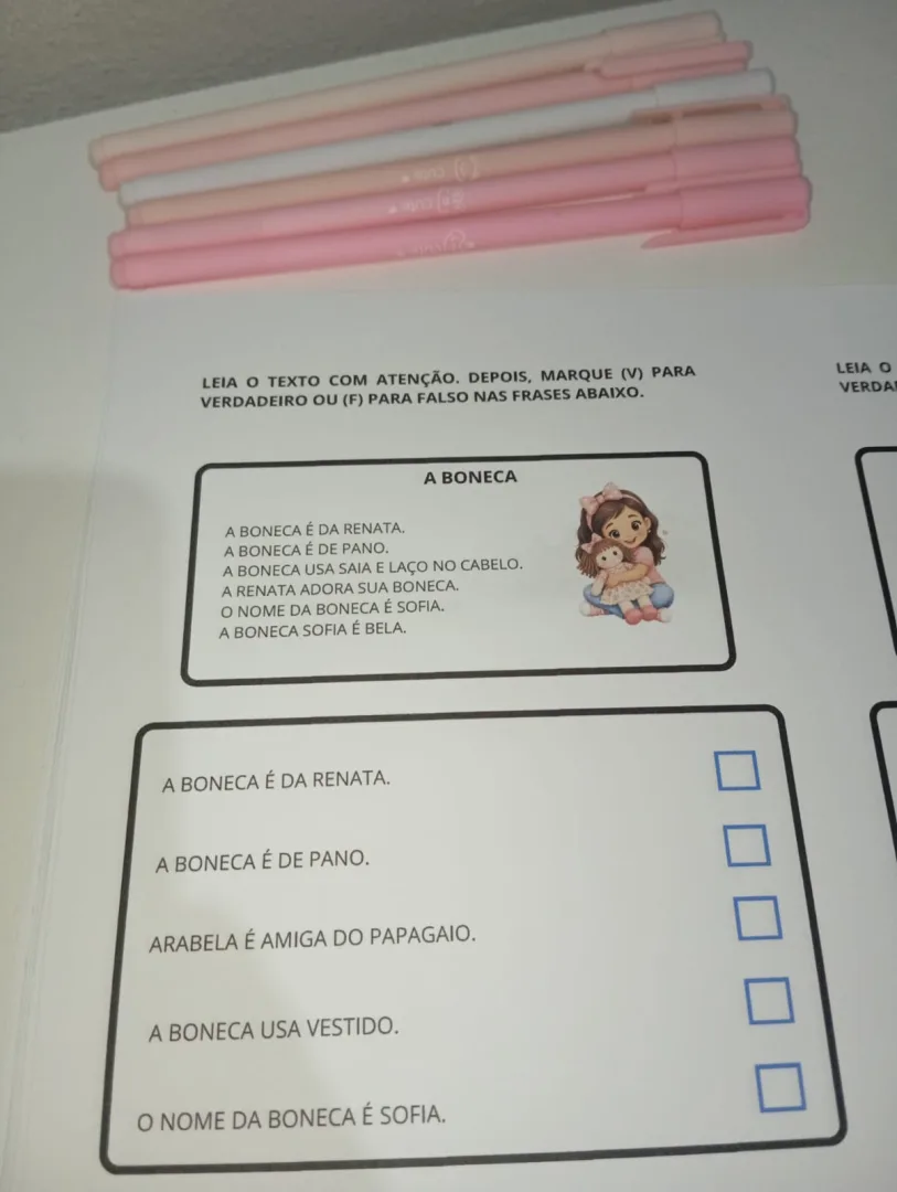 LEITURA DE TEXTOS E ATIVIDADES – VERDADEIRO OU FALSO — imagem 5