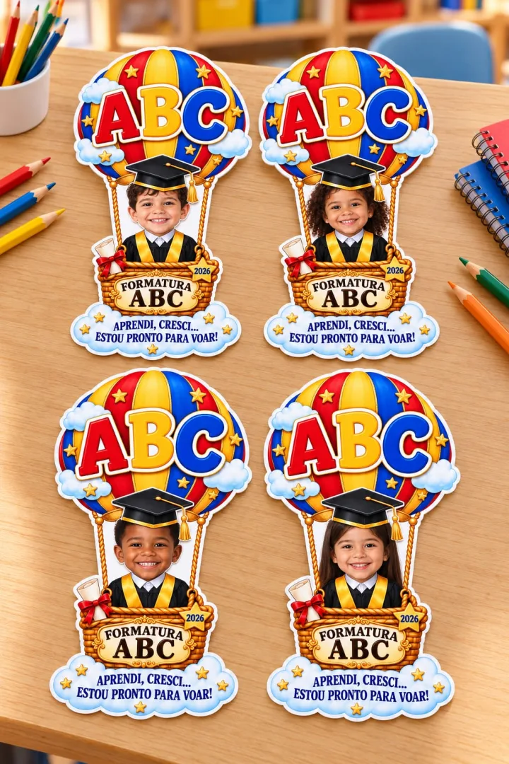 Lembrança Formatura Infantil Balão com Foto PDF — imagem 2