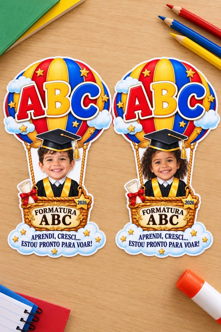 Lembrança Formatura Infantil Balão com Foto PDF — imagem 6