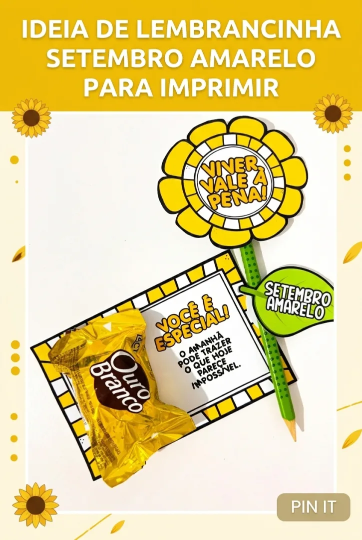 Lembrancinha de Setembro Amarelo para imprimir Pdf — imagem 4