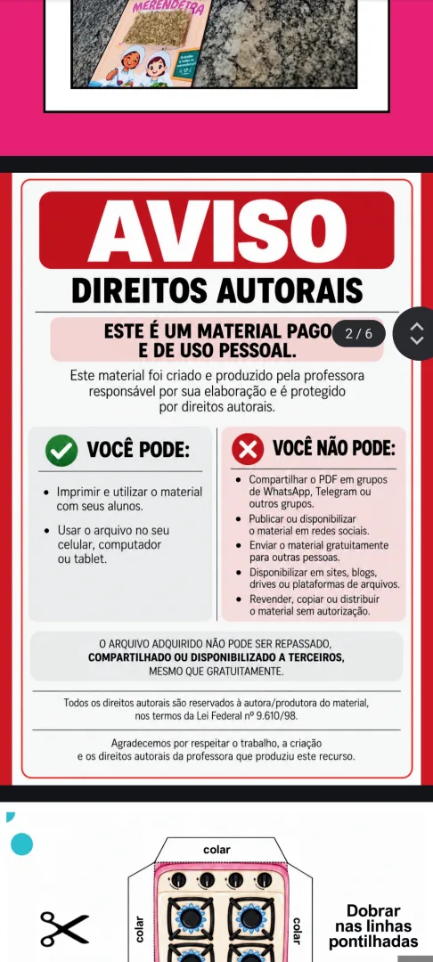 Lembrancinha Dia da Merendeira em PDF — imagem 2